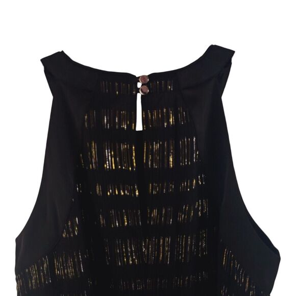 WHITE HOUSE BLACK MARKET Womens 0 XS Shimmer Silk Metallic Halter Tank Top - Picture 9 of 11